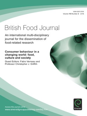cover image of British Food Journal, Volume 118, Number 3